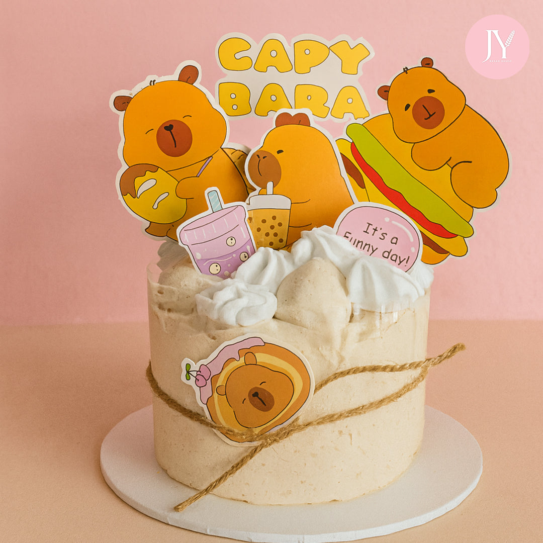 Capybara x Coffee (4") Birthday Cake