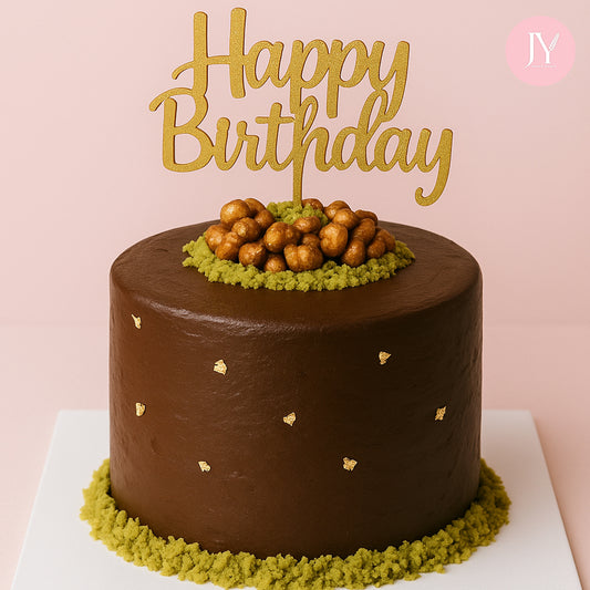 Dubai Chocolate (4") Birthday Cake with Kunafa & Pistachio