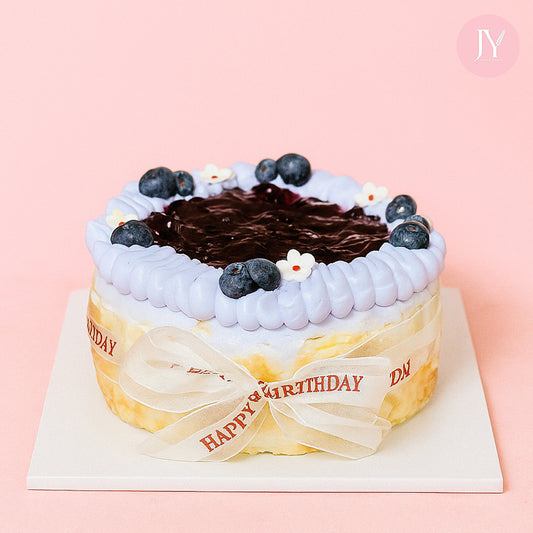 Blueberry (6") Basque Cheesecake with Birthday Ribbon