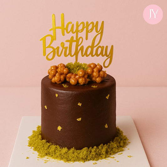 Dubai Chocolate (4") Birthday Cake with Kunafa & Pistachio