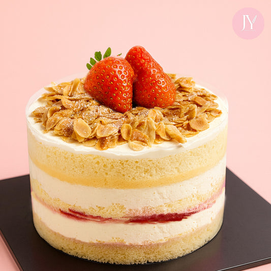 Japanese Strawberry Shortcake (6") Birthday Cake