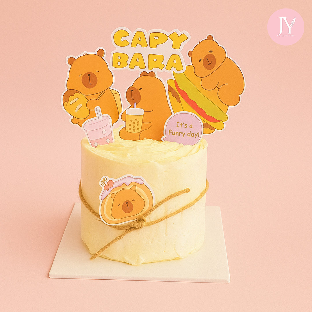 Capybara x Mango (4") Birthday Cake
