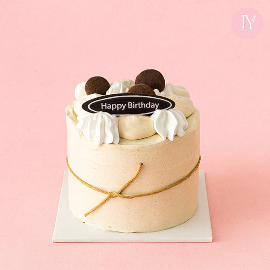 Coffee Cream (4") Birthday Cake