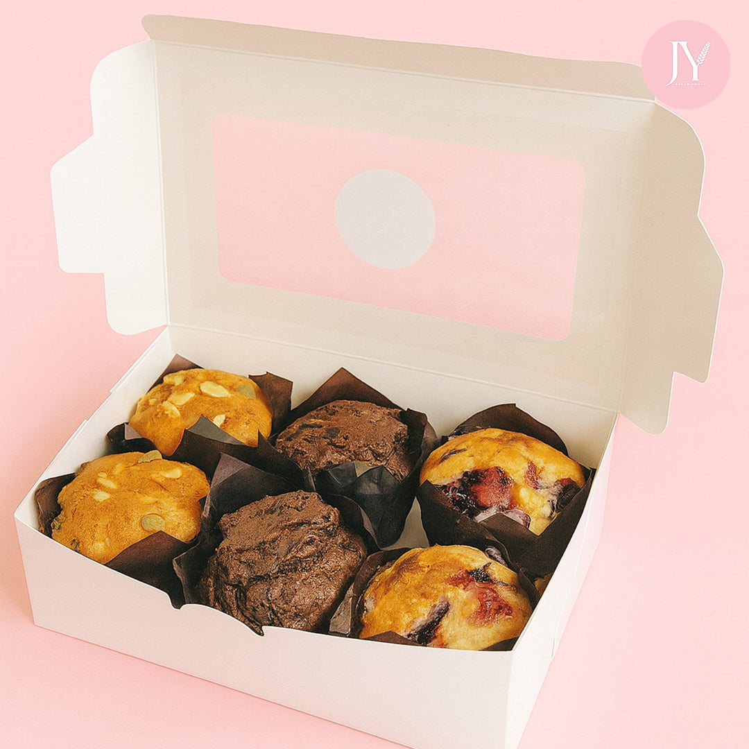[Best-Seller Less Sweet] Muffin Box (6pcs)